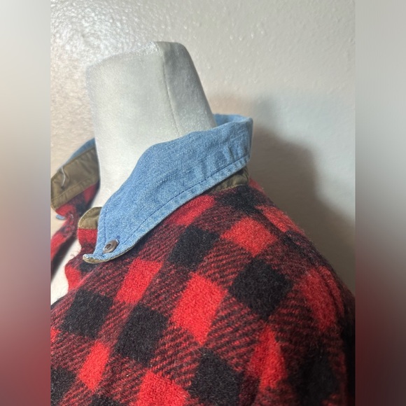 Vintage 1990s Y2K farmer look sweater jacket super retro men size large - Picture 12 of 13